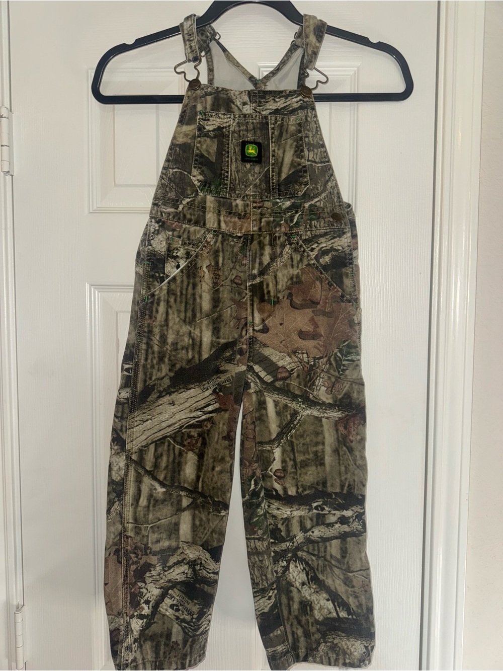 John Deere Camo Kids Overalls - Green/Brown